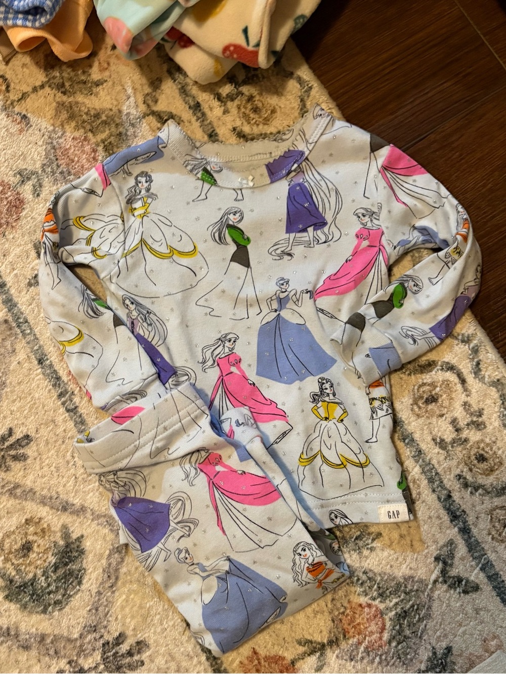 Baby Gap Princess Print Long Sleeve & Pants Pajama Set